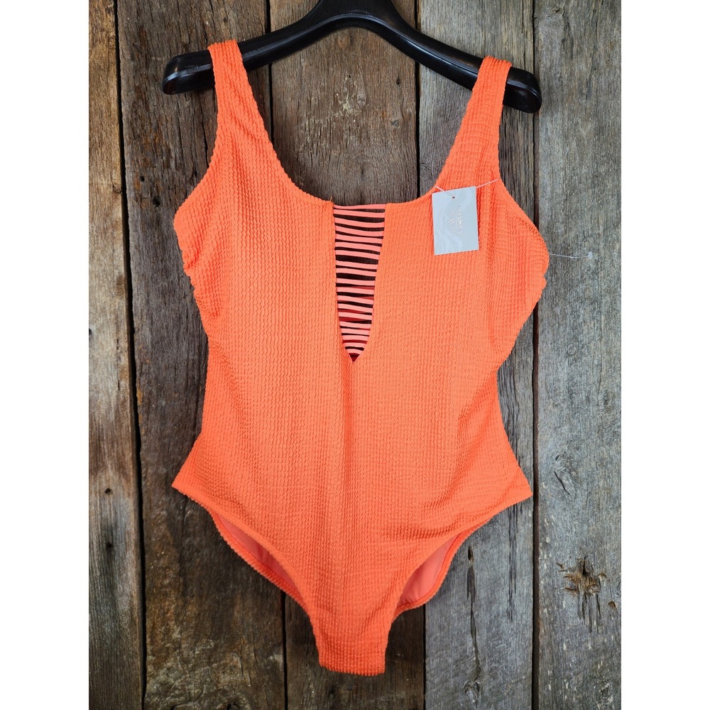 Neon Swimsuit Coastal Waves Women 2X One Piece
